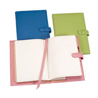 Ocean Blue, Key Lime Green & Carnation Pink Leather Bound Paper Journals
